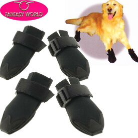 ドッグブーツ6 ペットの散歩時に足を保護して汚さない ペットの靴 ペット用品 便利な ペットのブーツ ペット用品 Fa087