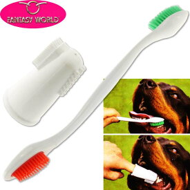 ペット用歯ブラシ デンタルケアに コンボデンタブラシDX ペット用品歯ブラシ 磨きやすいペット用品歯ブラシ 便利なペット用品 Fa123