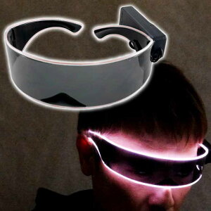 光るパーティサングラス SF風 イベント眼鏡 コスプレメガネ パーティメガネ ハロウィン クリスマス 誕生日会 おもしろめがね