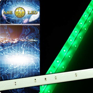 バイク用LEDテープ30連60cm 白ベース正面発光LEDテープグリーン1本 防水LEDテープ 切断可能なLEDテープ as12234