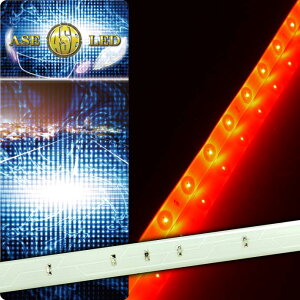 バイク用LEDテープ12連30cm 白ベース正面発光LEDテープレッド1本 防水LEDテープ 切断可能なLEDテープ as12243