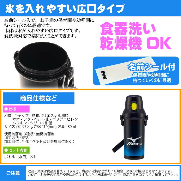 楽天市場 Mizuno ミズノ 抗菌 直飲みボトル 水筒 Psb5sanag キャラクターグッズ 子供用水筒 マグボトル 銀イオンで抗菌 Sk366 Ase World