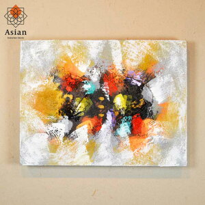 バリのヒーリングアート Abstract 40×30cm 73 【 絵画 インテリア 北欧 壁掛け 壁飾り 絵 おしゃれ アートパネル 抽象画 玄関 現代 モダン パネル ファブリックパネル バリ絵画 アジアン バリ 雑貨