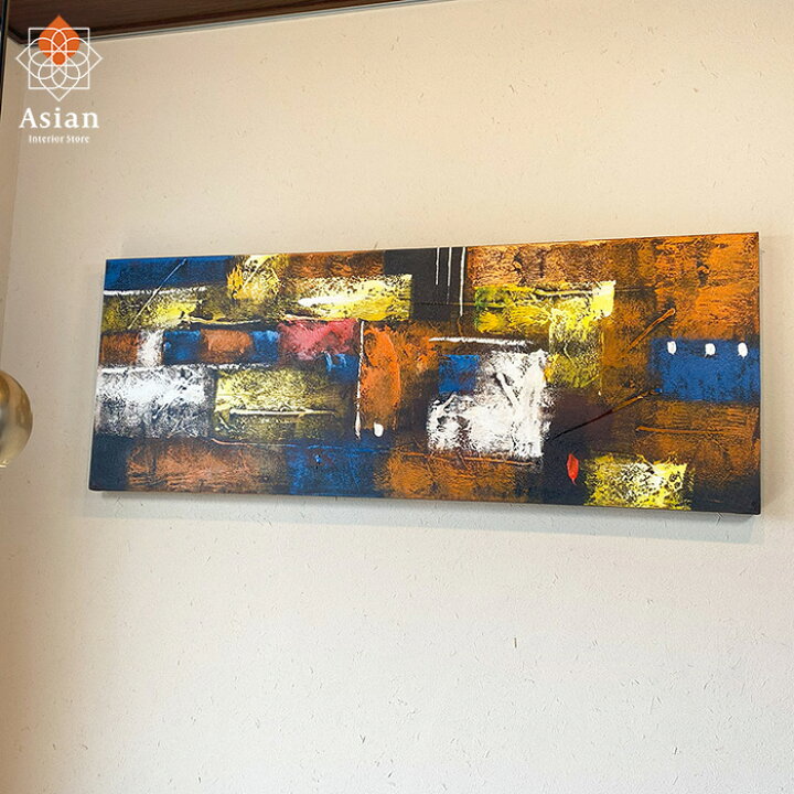 楽天市場】バリ島の絵画 120×45cm 12 【 絵画 インテリア 玄関 絵 