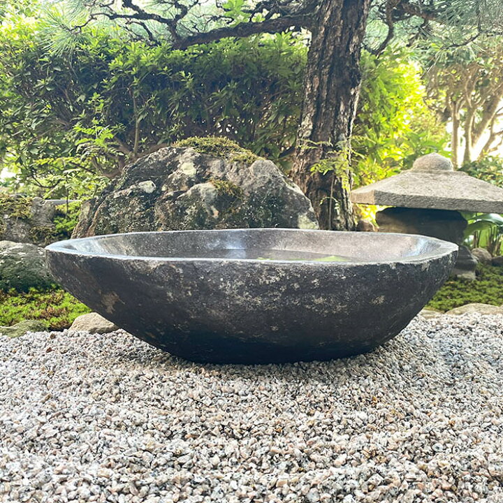 水鉢 石臼 蹲 つくばい ガーデニング 風流 メダカ鉢 金魚鉢 園芸