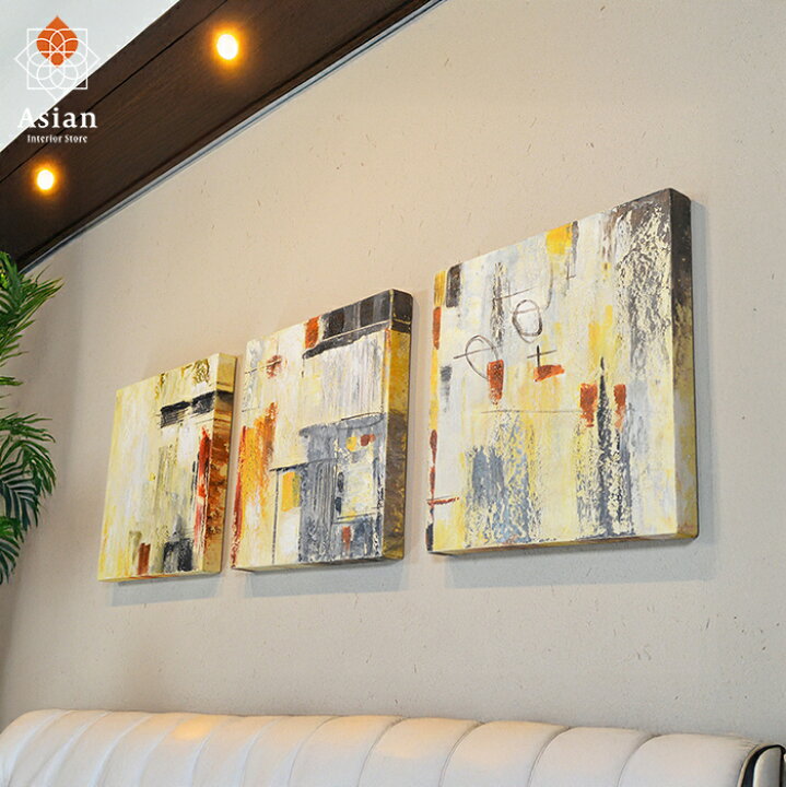 楽天市場】アートパネル モダン 40×40cm 3枚 31 【 北欧 絵画 