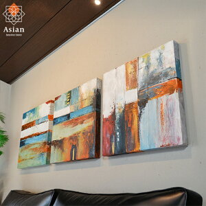 インテリアアートパネル Abstract 50×50cm 3枚 62 【 絵画 インテリア 絵 壁掛け おしゃれ 北欧 モダン アート ファブリックパネル アートパネル 大きい 大型 バリ絵画 バリ アジアン 雑貨 リゾー