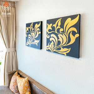 ドットアート 30×30cm 2 (2枚セット)【 絵画 インテリア 絵 壁掛け おしゃれ バリ絵画 北欧 アートパネル モダン アート ファブリックパネル バリ アジアン 】