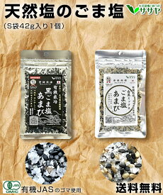 ごま塩 塩 あまび 白ごま 黒ごま 42g 1個 国産 天日塩 天日海塩 生活習慣と戦う店ササヤ　送料無料 yys