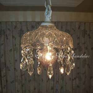 【期間限定P5倍】 1灯 ミニシャンデリア アンティーク Ange アンジュ プチ おしゃれ照明 玄関照明 寝室 ホワイト ワンルーム ダイニング ガラスクリスタル 天井照明 オーブ ORRB OV-009/1 ス