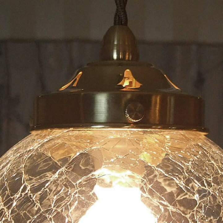 楽天市場】ペンダントライト 照明 ガラス レトロ アンティーク 1灯  