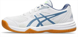 [asics]アシックスジュニアバレーボールシューズUPCOURT 5 GS(1074A039)(105)ホワイト/デニムブルー