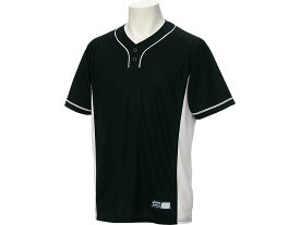 [asics]アシックスベースボールシャツ(BAD021)(9001)ブラック/ホワイト
