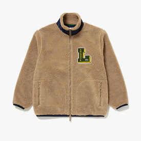 [LACOSTE]ラコステメンズ ウェアLワッペン シェルパフリースジャケット(SH693999)(SIX)ブラウン