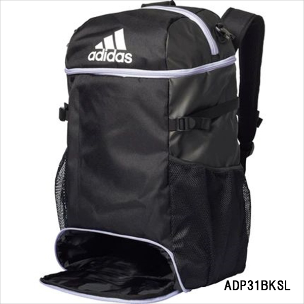 [adidas]アディダス4号球ボール専用バックパック 32L(ADP31BKSL)ブラック シルバー - 4