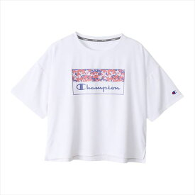 【1点までメール便可】[Champion]チャンピオンレディース ショートスリーブシャツ(CW-XS302)(01R)ホワイト/ローズ