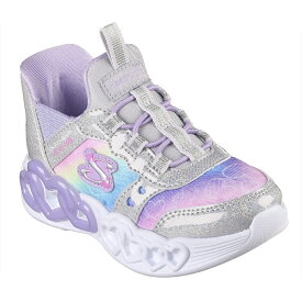 [SKECHERS]スケッチャーズ スリップインズ光るキッズシューズINFINITE HEART LIGHTS(303755N)(SMLT)シルバー/マルチ