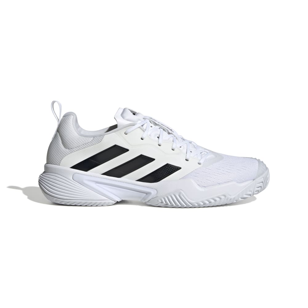 [adidas]アディダステニスシューズBarricade M(ID1548)フットウェアホワイト/コアブラック/マットシルバー：スポーツゾーンASPO