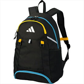 [adidas]アディダスボール用デイパック 24L 外部ボールネットタイプ(ADP36BKYB)ブラック/イエロー/ブルー