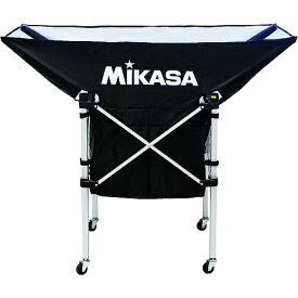 [MIKASA]ミカサ携帯用折り畳み式ボールカゴ(舟型)フレーム・幕体・キャリーケースの3点セット(AC-BC210-BK)ブラック
