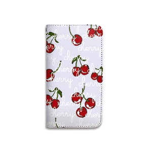 スマホケース 全機種対応 手帳型 携帯ケース ベルトなし マグネットなし 食べ物 さくらんぼ サクランボ チェリー スマートフォン ケース iPhone17 Pro Max iPhoneAir 16Plus SE 15 14 Xperia GALAXY Pixel