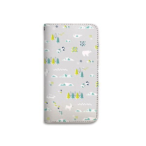 スマホケース 全機種対応 手帳型 携帯ケース ベルトなし マグネットなし 北欧 北極 しろくま アザラシ 花 大人かわいい スマートフォン iPhone17 Pro Max iPhoneAir 16Plus SE 15 14 Xperia GALAXY Pixel