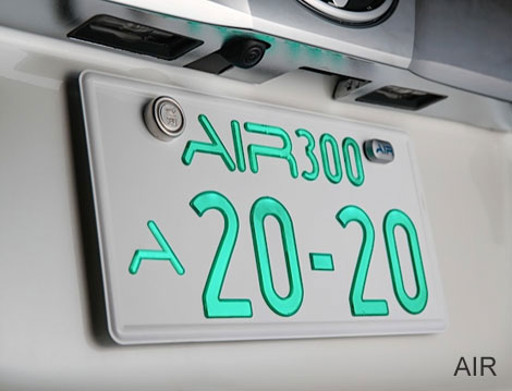  AIR エアー 字光式ナンバー 光るナンバー 1枚 車検対応 即納　ナンバープレート LEDナンバープレート　極薄