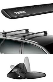 【送料無料】THULE スーリー トヨタ ヴィッツ NCP131 NSP13# KSP130 H22/12～ 5Dr 7105 7112B 5132 ウイングバーEVO ブラック ルーフキャリア キャリアベース プロテクションシート進呈中