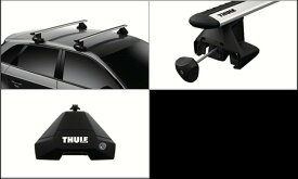 THULE スーリー ホンダ シビック FK# 5ドア/タイプR(ガラスルーフ不可） H29/9～　7105 7113 5043 ウイングバーEVO ルーフキャリア キャリアベース プロテクションシート進呈中