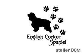 [犬のステッカー]『DOG STICKER』肉球いっぱいドッグステッカーイングリッシュコッカースパニエル (Sサイズ)イングリッシュコッカー