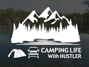 �X�Y�L �n�X���[ MR52S/MR92S CAMPING LIFE With HUSTLER �X�e�b�J�[ S�T�C�Y �A�E�g�h�A �L�����v �V�[�� �f�J�[���J�b�e�B���O�X�e�b�J�[ �J�b�e�B���O�V�[�� �؂蔲������ �؂蕶��