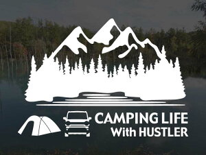 �X�Y�L �n�X���[ �^�t���C���h MR52S/MR92S CAMPING LIFE With HUSTLER �X�e�b�J�[ L�T�C�Y �A�E�g�h�A �L�����v �V�[�� �f�J�[���J�b�e�B���O�X�e�b�J�[ �J�b�e�B���O�V�[�� �؂蔲������ �؂蕶��
