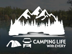 �G�u���C DA18V CAMPING LIFE With EVERY �X�e�b�J�[ (L�T�C�Y)�G�u���C ���S�� �A�E�g�h�A �L�����v �V�[�� �f�J�[���J�b�e�B���O�X�e�b�J�[ �J�b�e�B���O�V�[�� �؂蔲������ �؂蕶��