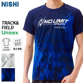 【24SS】ニシスポーツ NISHI グラフィックライトTシャツ 2811A360 ユニセックス ランニング 陸上 ウエア 半袖