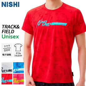 【24SS】ニシスポーツ NISHI グラフィックライトTシャツ 2811A364 ユニセックス ランニング 陸上 ウエア 半袖