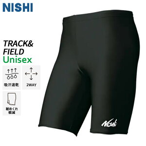 ニシスポーツ NISHI ハーフタイツ ブラック 2811A428-07 ユニセックス ランニング 陸上 ウエア 25SS