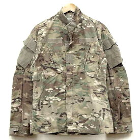 訳あり ジャンク品【中古】実物 米陸軍 BDU マルチカムフィールドジャケット アラミド繊維 US.ARMY 軍物 OCP ミリタリー 迷彩 MultiCam アーミー 米軍 ARMY 古着