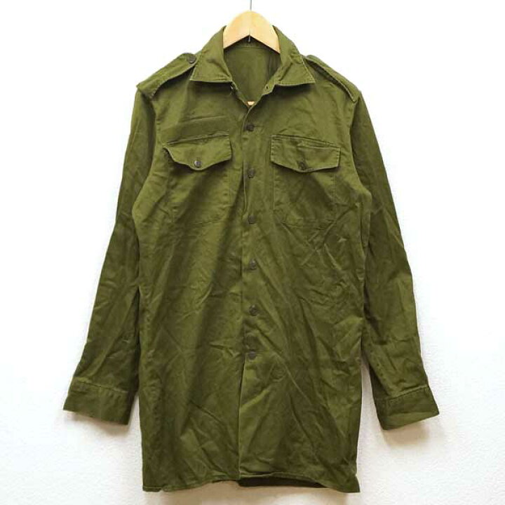 楽天市場】【中古】実物 デンマーク軍 フィールドシャツ グリーン 1987 