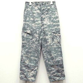 【中古】美品◆実物 米軍 ACUデジタルカモ リップストップ生地 コンバットパンツ♪ミリタリー BDU 迷彩 US ARMY コンバット カーゴ アメリカ軍 軍パン