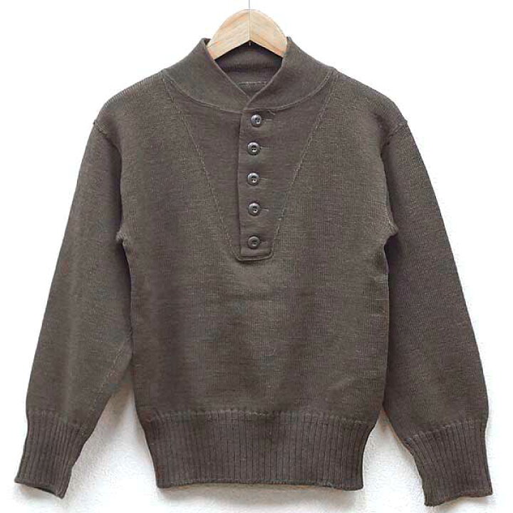 楽天市場】【中古 新品同様◇実物 米軍 5ボタン ハイネック セーター 