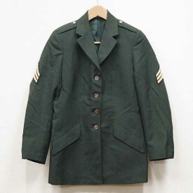 【レディース特価】【中古】美品◆米陸軍 US.ARMY レディース ドレスジャケット ワッペン付き 1990年代 モスグリーン ミリタリー 制服 ヴィンテージ アメリカ ウーマン 女性 軍服 USED 古着 VINTAGE