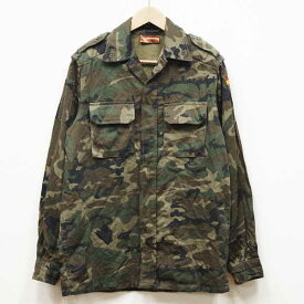 【中古】◆実物 スペイン軍 コンバットジャケット コットンツイル素材 カモフラージュ♪ミリタリー 迷彩 放出 アーミー ウッドランド サープラス