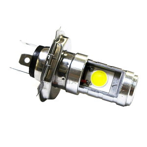 ヘッドライト LED 12W ホワイト 6500K バルブ H4 Hi / Lo 12V~80V 直流 交流 兼用 バイク 汎用