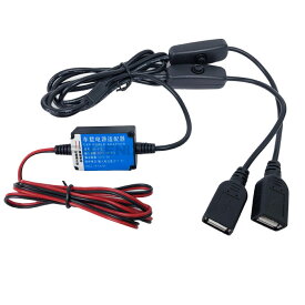 コンバーター 2口 USB 増設 DC12V 24V 36V→DC5V 直流 電圧変換器 アダプター トラック 電源降圧 電力変換 変圧器 車 バイク アウトドア 音響 産業機器