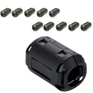 ノイズフィルター フェライトコア 内径9mm 10個 セット ブラック ケーブル USB オーディオ カーナビ ドラ…