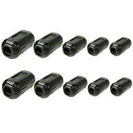 ノイズフィルター 10個 セット 内径3.5mm-13mm ブラック フェライトコア ケーブル USB オーディオ カーナ…