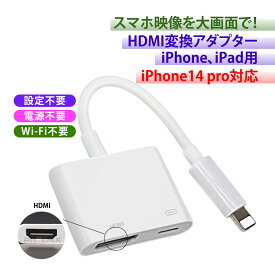 Lightning to HDMI 変換アダプタ 変換ケーブル ライトニング 電源不要 設定不要 iPhone iPad iPodをテレビに出力