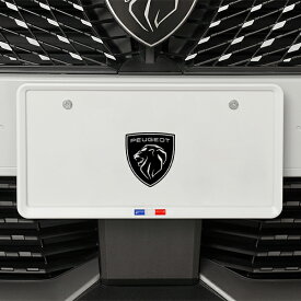 フランス国旗 ナンバープレートフレーム ナンバーフレーム マットホワイト プジョー 308 3008 5008 208 RCZ 508 トリコロール 前後セット 新基準対応　