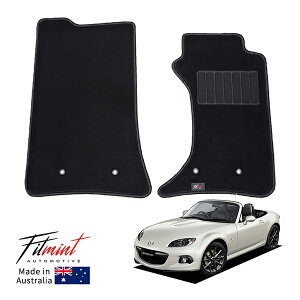 【FITMINT 正規品】 フロアマット フロント2枚セット ブラック マツダ 2代目 ロードスター NC 05-15y (平成17年8月〜平成27年4月) 車種別専用設計