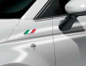 フィアット純正 FIAT 500 500C 312系 チンクエチェント イタリアンフラッグ トリコローレ エンブレム バッジ 左右セット 50901681